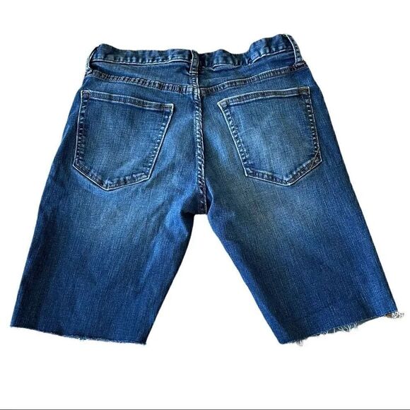 Banana Republic Slim Techmotion Men Raw Hem Blue Short Jeans SZ 30 - Picture 2 of 4